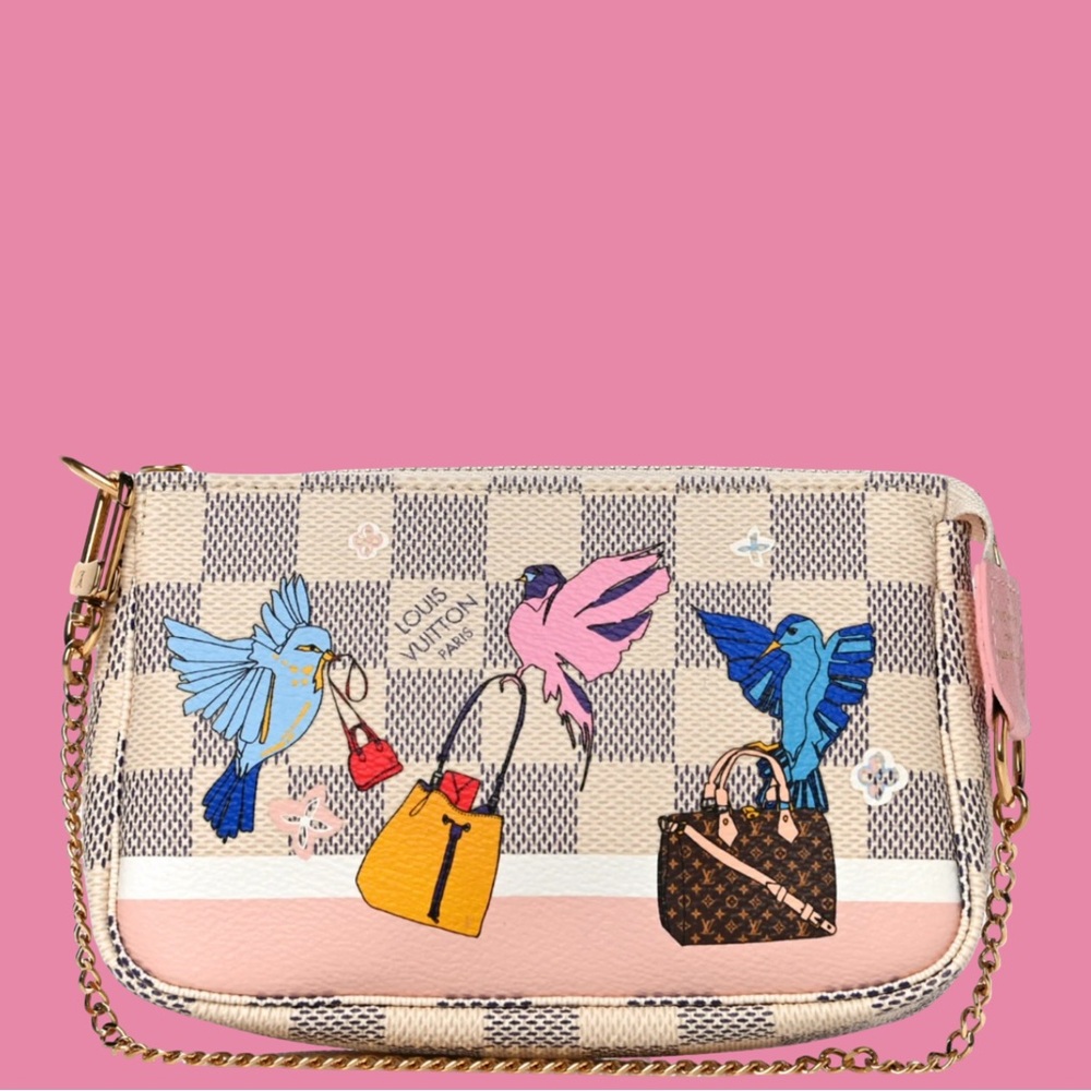 Louis Vuitton Damier Azur 2018 Christmas Animation Mini Pochette Accessories